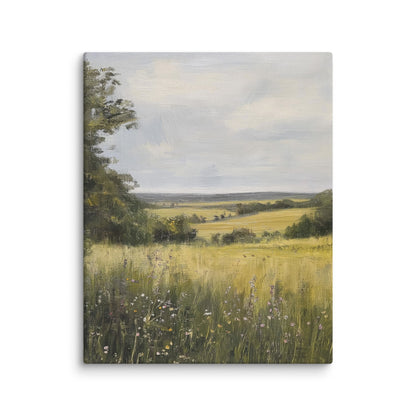 French Country Wildflower Landscape Print (Digital Download)