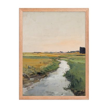 Countryside Stream Landscape Print