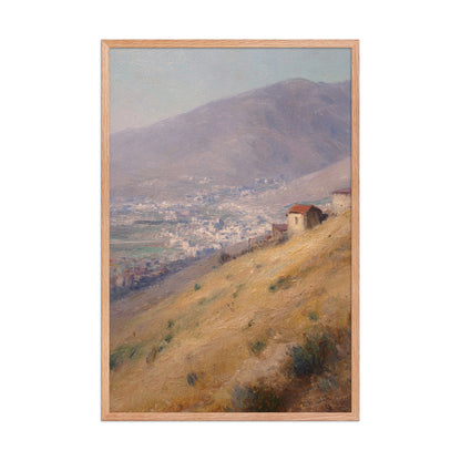Mountain Village Landscape Print