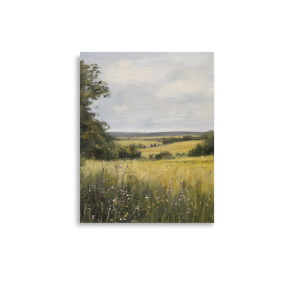 French Country Wildflower Landscape Print (Digital Download)