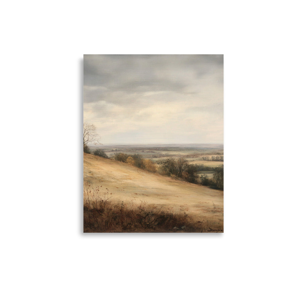 Fall Landscape Wall Art, Autumn Wildflowers Print (Digital Download)