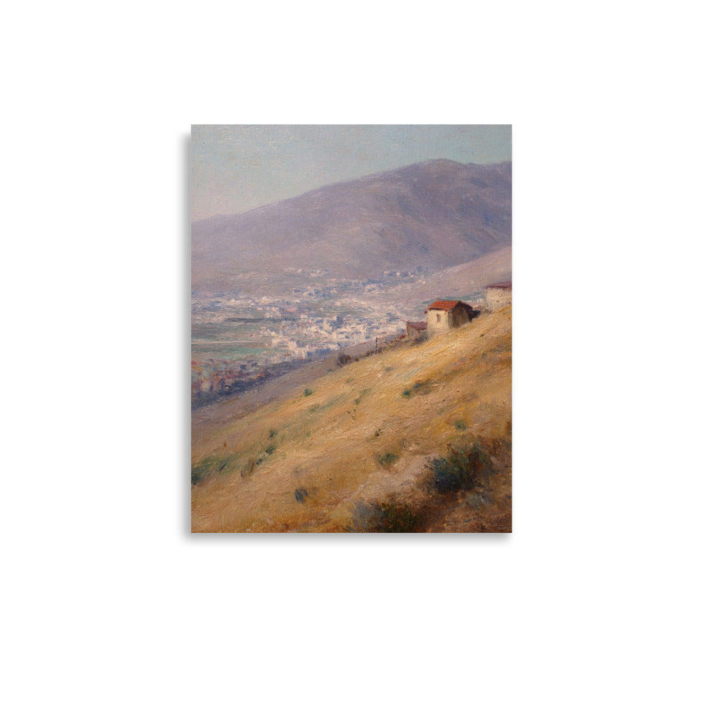 Mountain Village Landscape Print