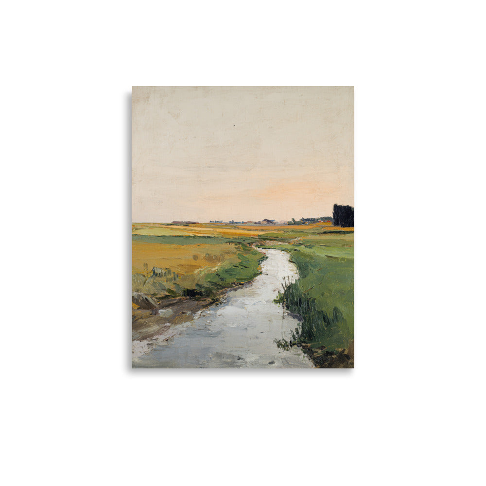Countryside Stream Landscape Print