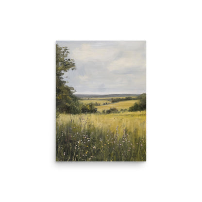 French Country Wildflower Landscape Print (Digital Download)