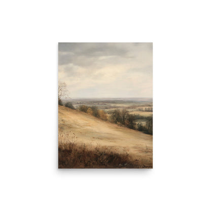 Fall Landscape Wall Art, Autumn Wildflowers Print (Digital Download)