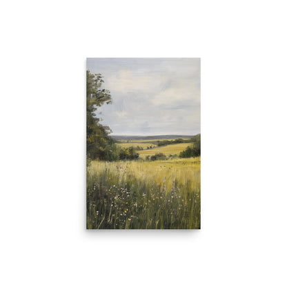 French Country Wildflower Landscape Print (Digital Download)