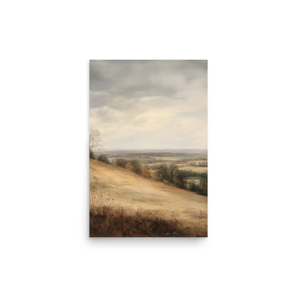 Fall Landscape Wall Art, Autumn Wildflowers Print (Digital Download)