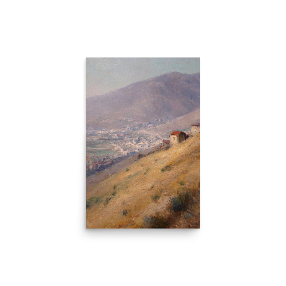 Mountain Village Landscape Print