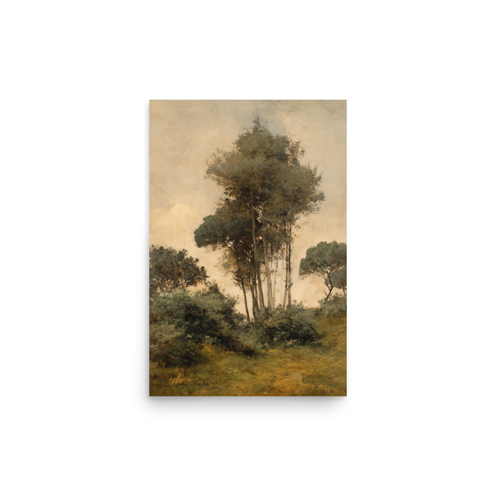 Countryside Tree Landscape Print – Quiet Grove