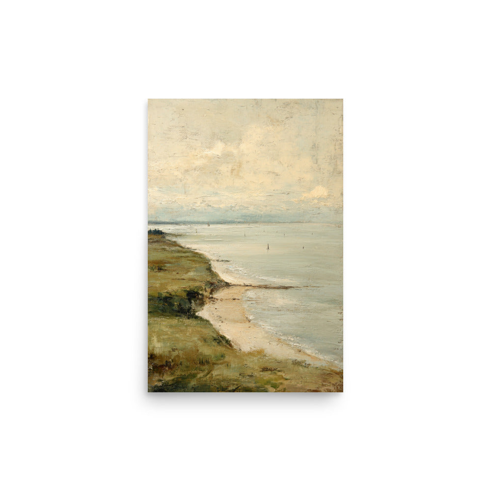 Coastal Seascape Beach Wall Art Print – Quiet Shore