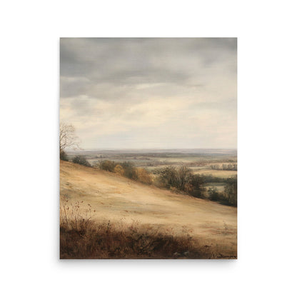 Fall Landscape Wall Art, Autumn Wildflowers Print (Digital Download)