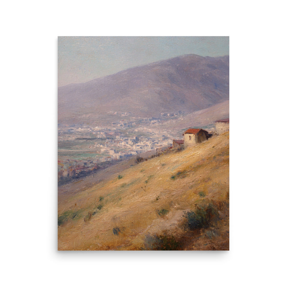 Mountain Village Landscape Print