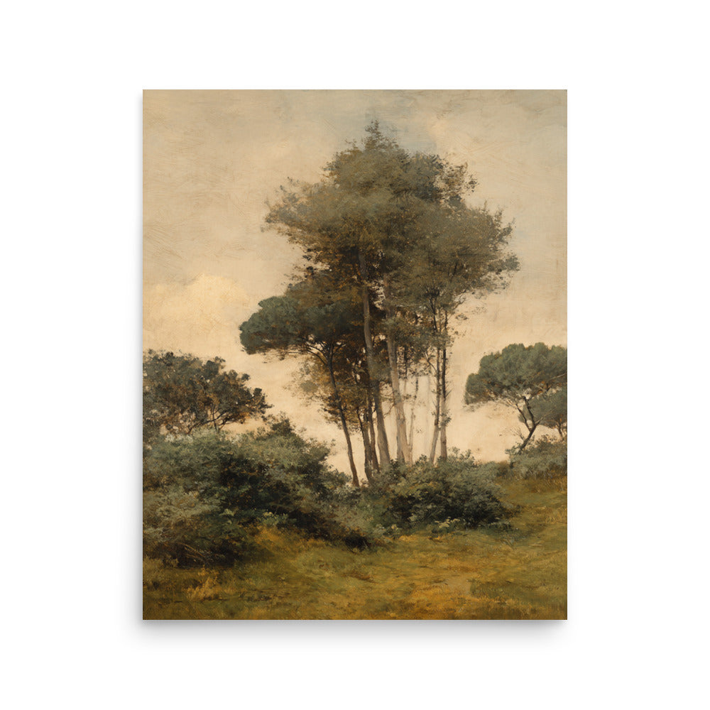 Countryside Tree Landscape Print – Quiet Grove