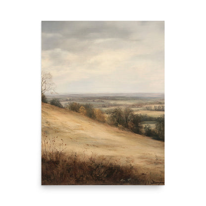 Fall Landscape Wall Art, Autumn Wildflowers Print (Digital Download)
