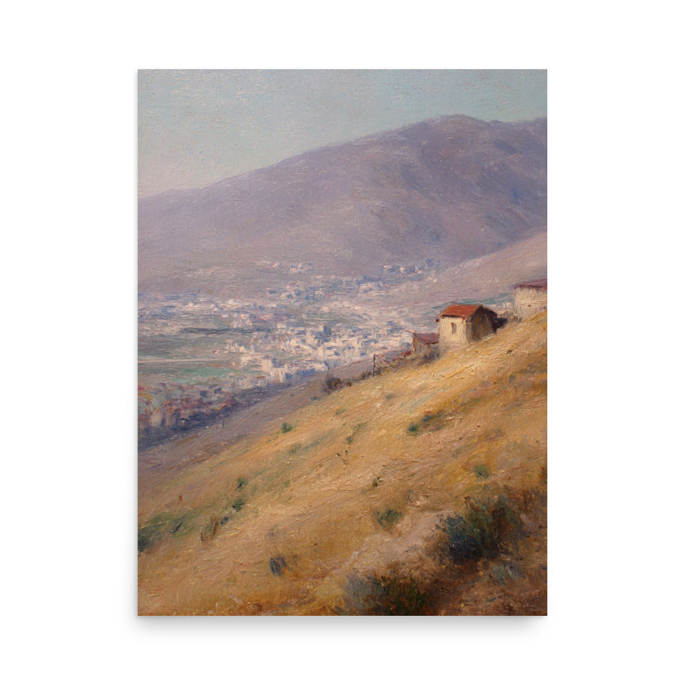Mountain Village Landscape Print