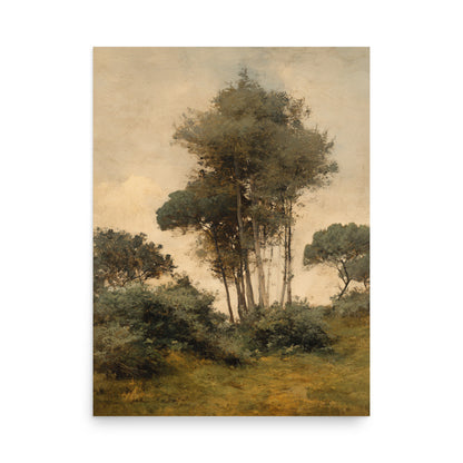 Countryside Tree Landscape Print – Quiet Grove