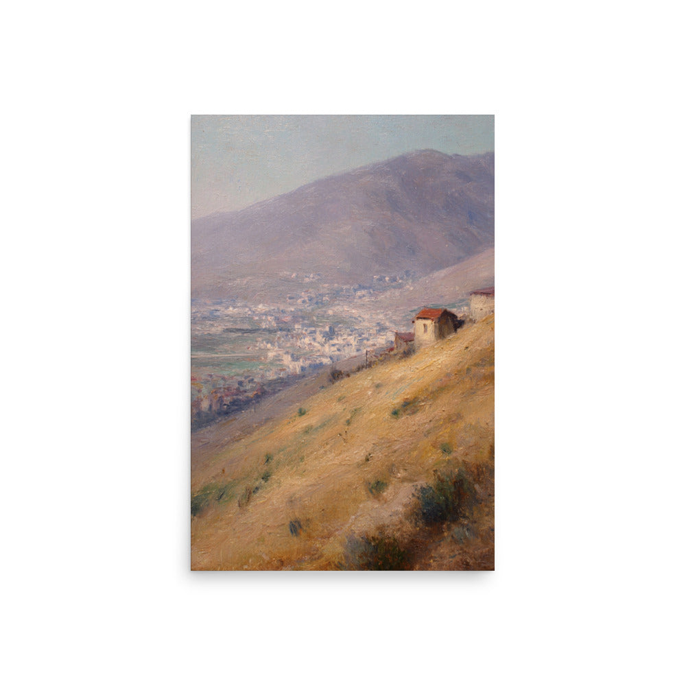 Mountain Village Landscape Print