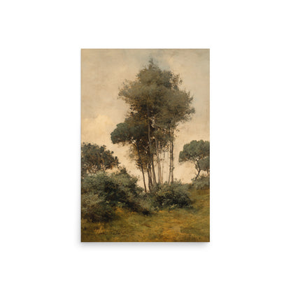 Countryside Tree Landscape Print – Quiet Grove