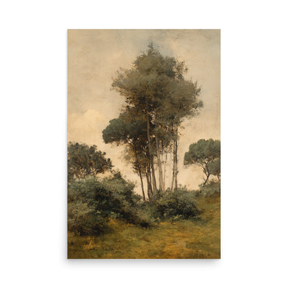 Countryside Tree Landscape Print – Quiet Grove