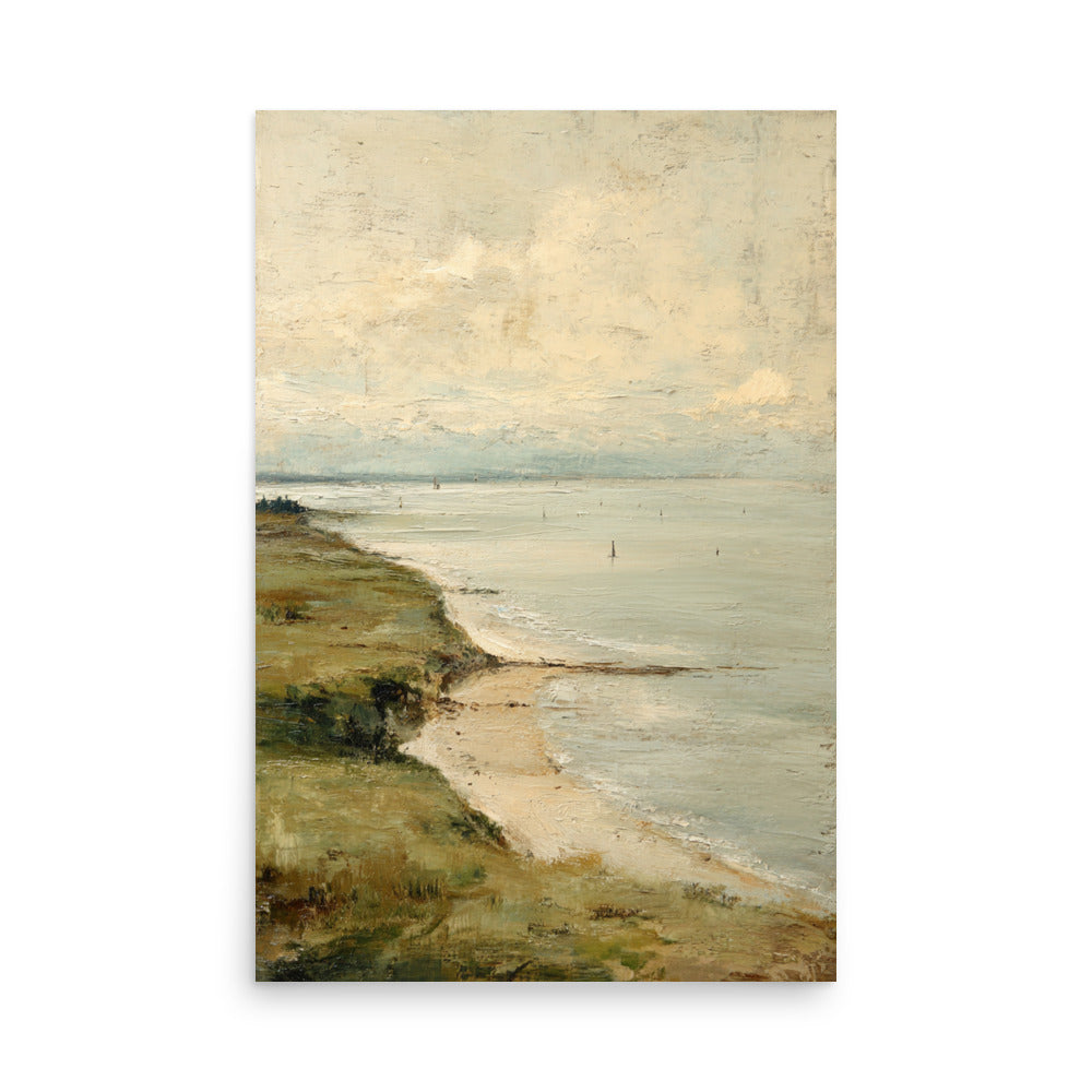 Coastal Seascape Beach Wall Art Print – Quiet Shore