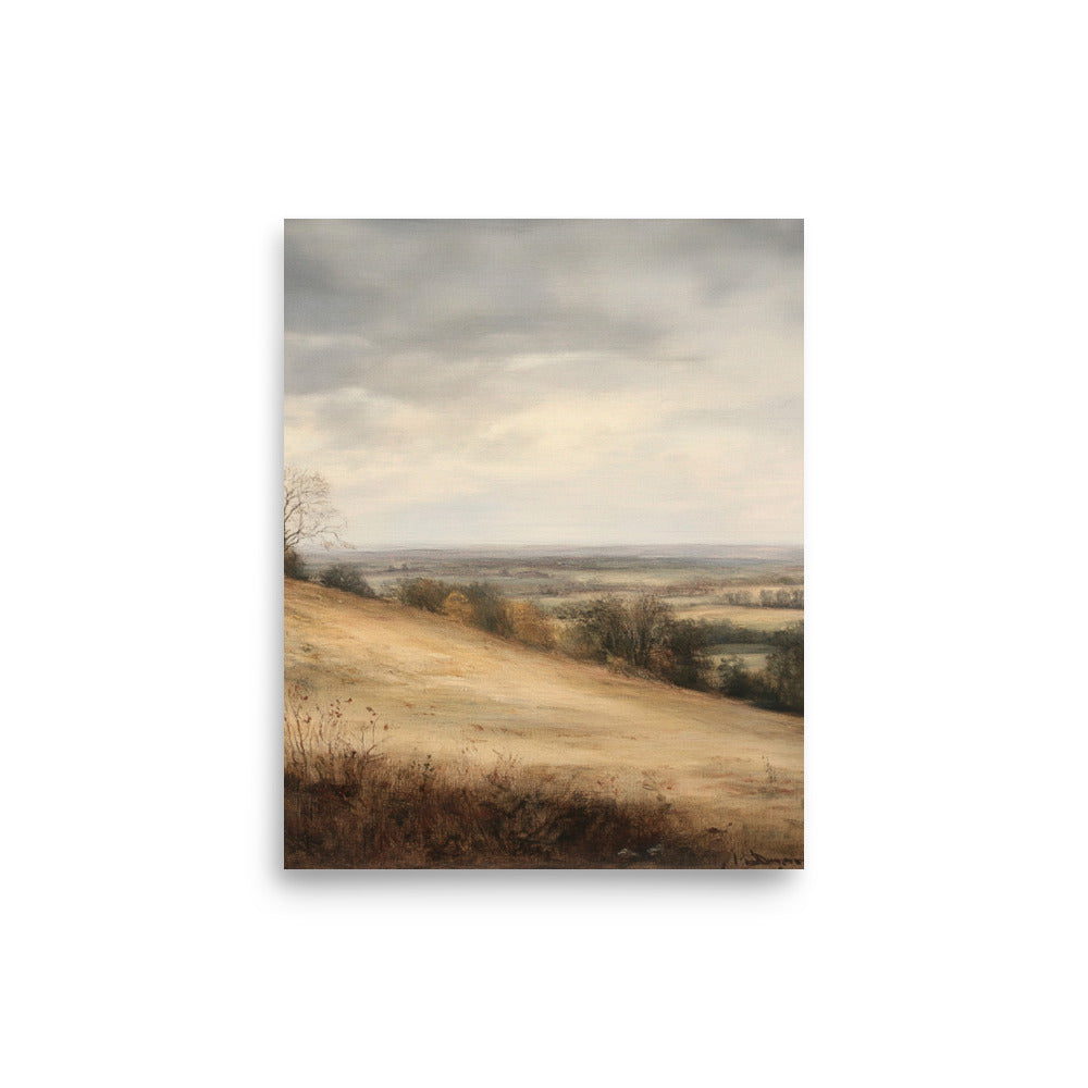 Fall Landscape Wall Art, Autumn Wildflowers Print (Digital Download)