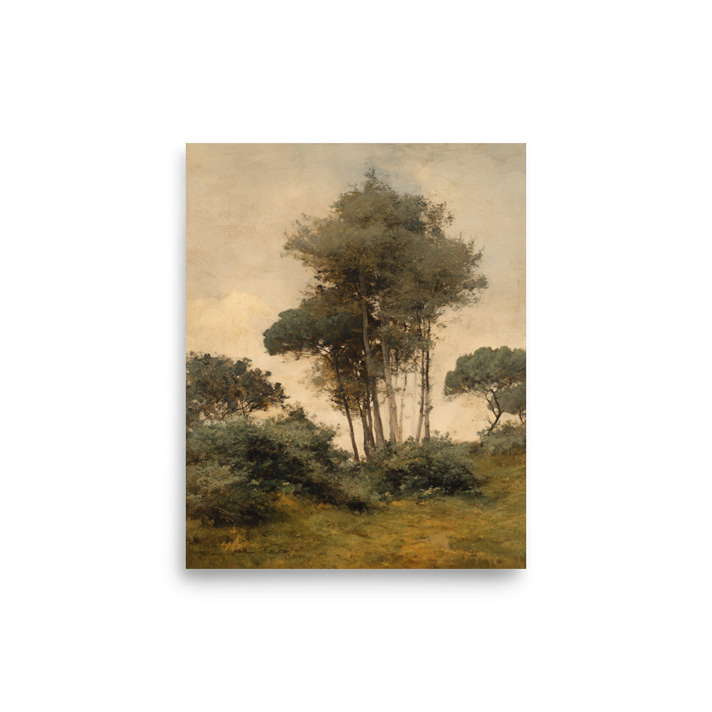Countryside Tree Landscape Print – Quiet Grove