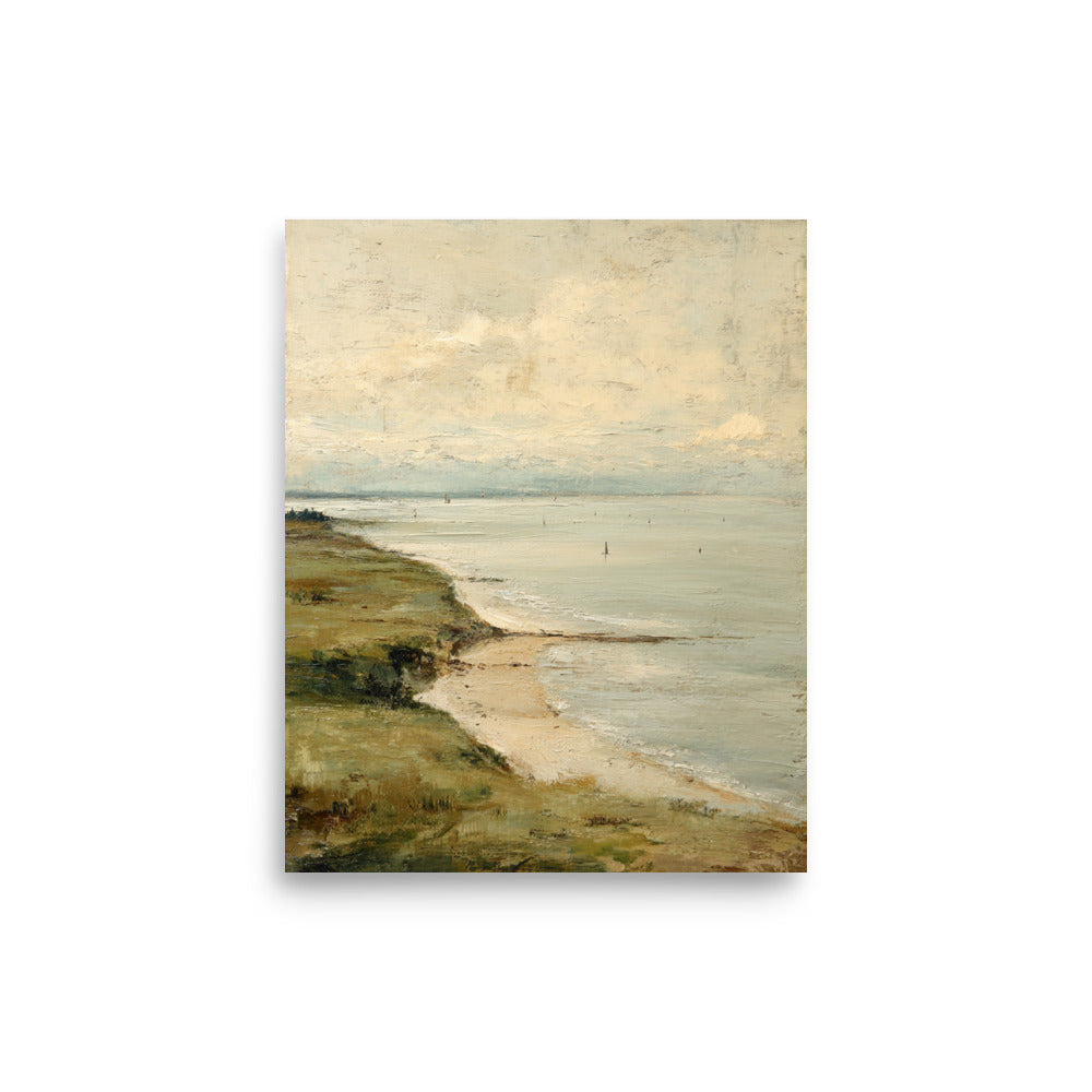 Coastal Seascape Beach Wall Art Print – Quiet Shore