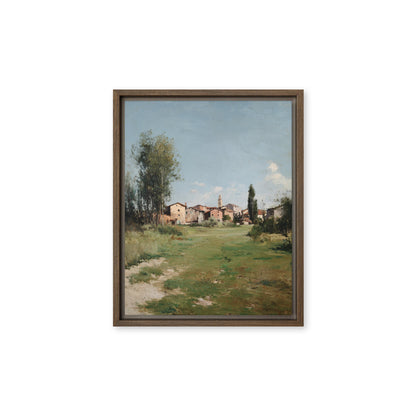 Sunlit Countryside Village Print