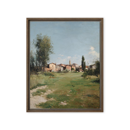 Sunlit Countryside Village Print