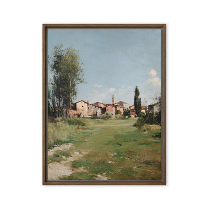 Sunlit Countryside Village Print