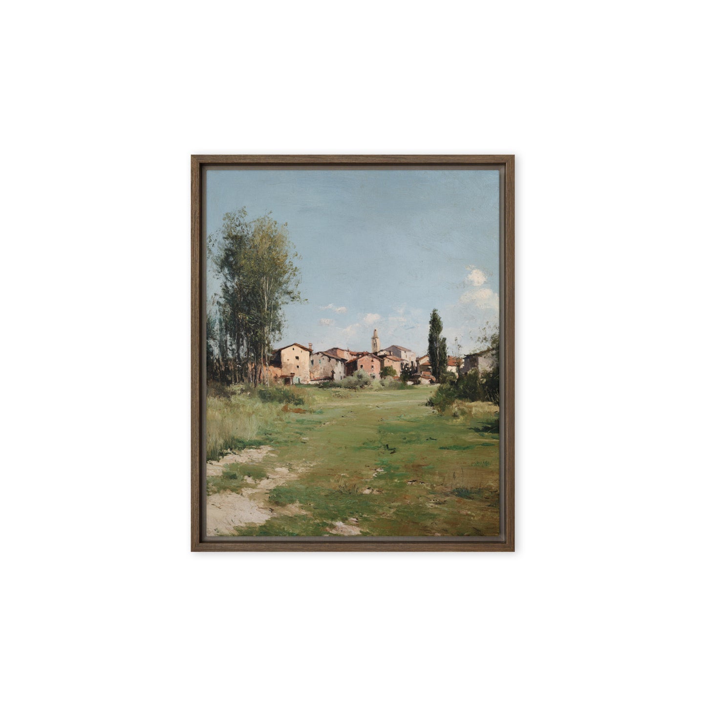 Sunlit Countryside Village Print