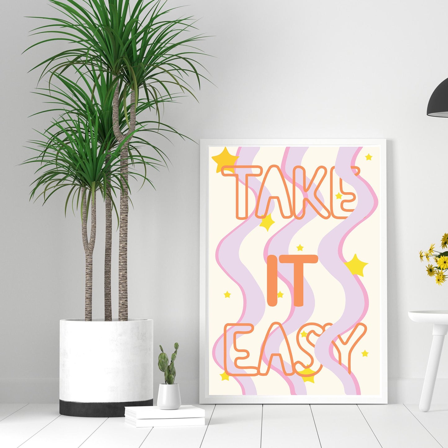 Positive Typography Wall Art – Minimalist Digital Print