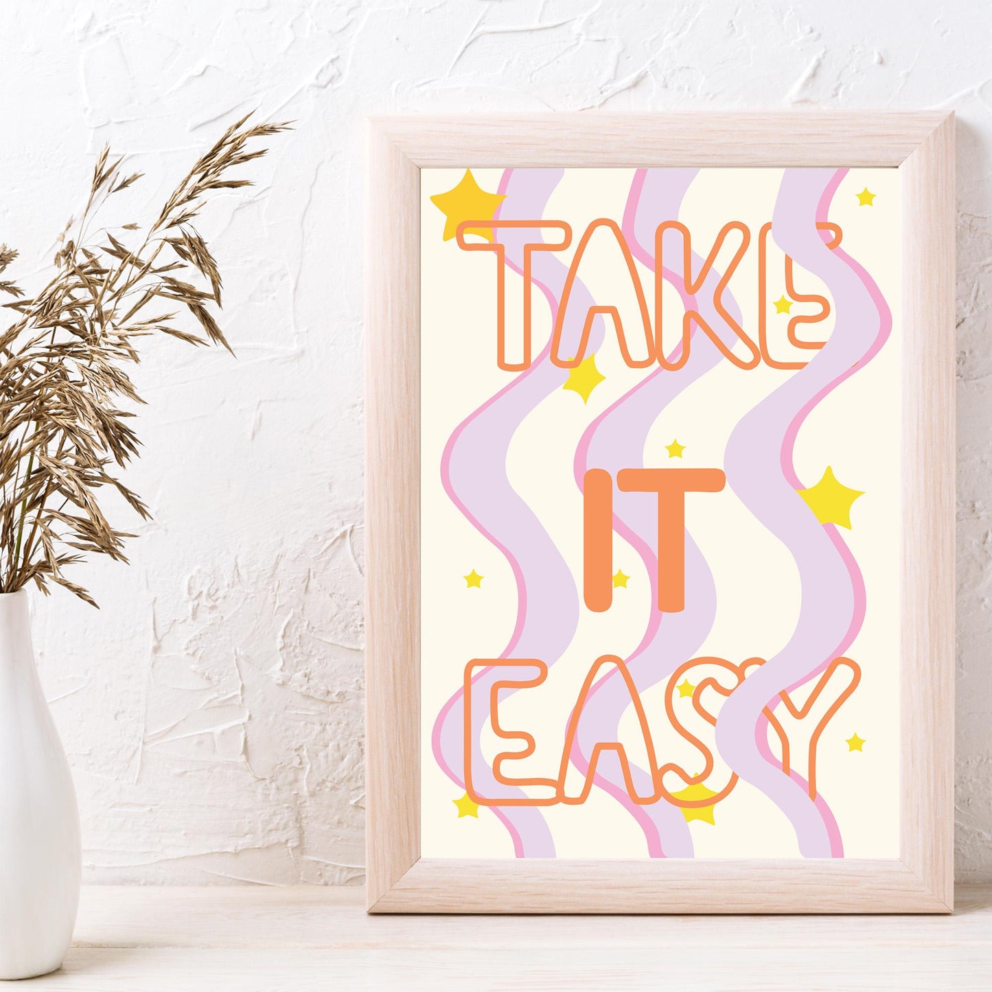 Positive Typography Wall Art – Minimalist Digital Print