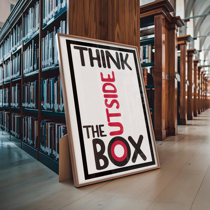 Think Outside the Box – Motivational Typography Art