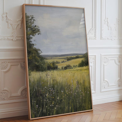 French Country Wildflower Landscape Print (Digital Download)