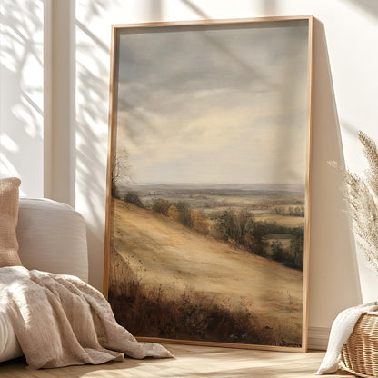 Fall Landscape Wall Art, Autumn Wildflowers Print (Digital Download)