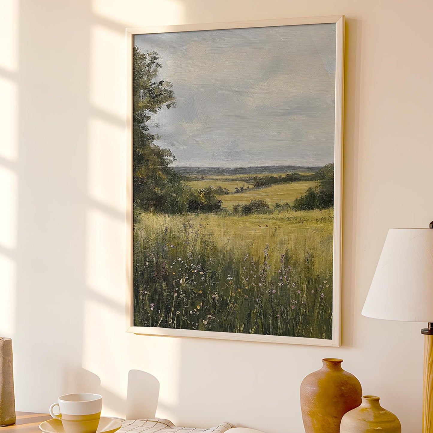 French Country Wildflower Landscape Print (Digital Download)