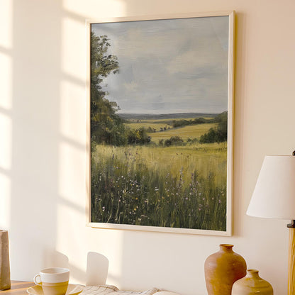French Country Wildflower Landscape Print (Digital Download)