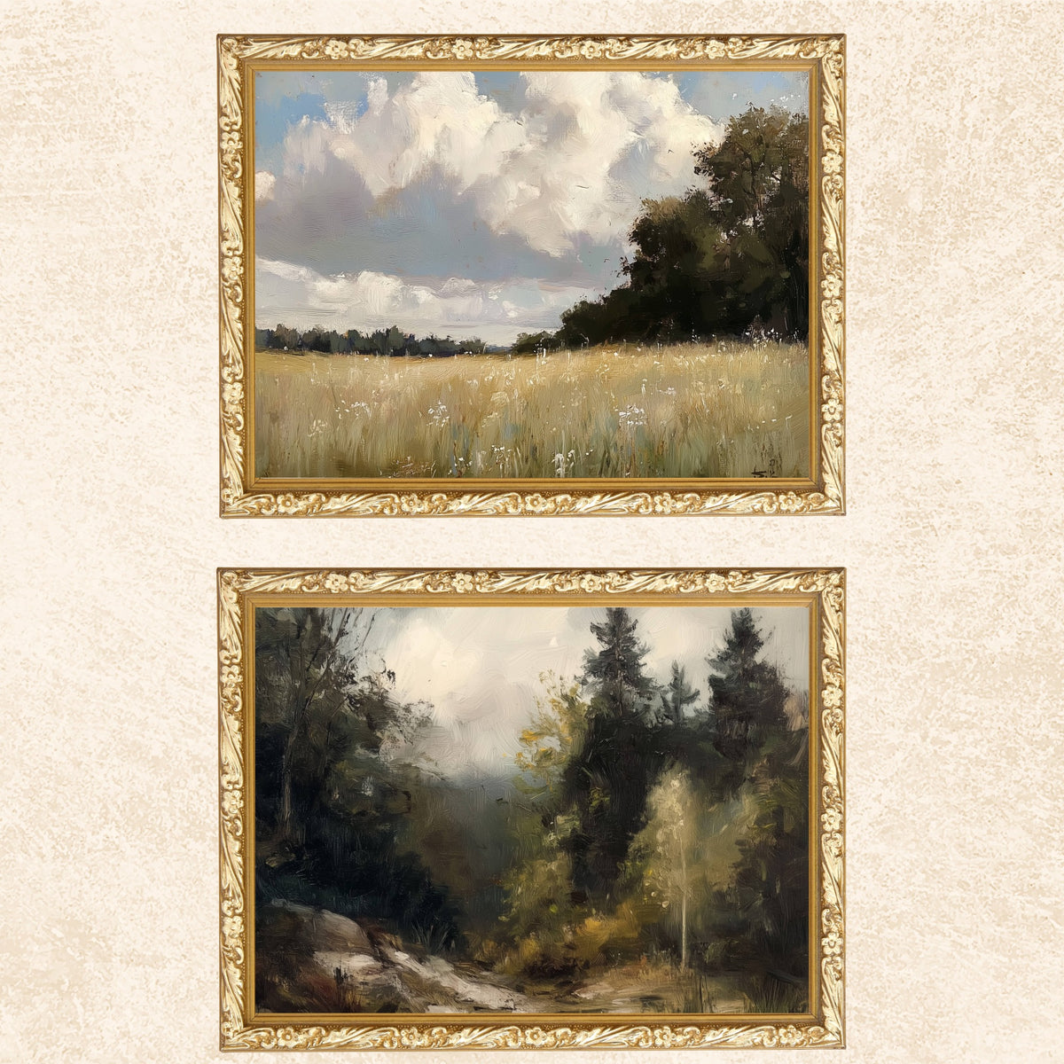 Vintage Neutral Gallery Wall Art Set – Printable Eclectic Decor