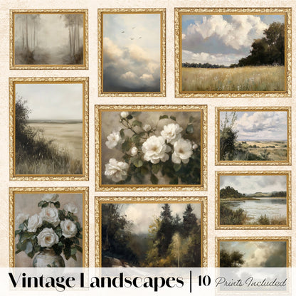 Vintage Neutral Gallery Wall Art Set – Printable Eclectic Decor