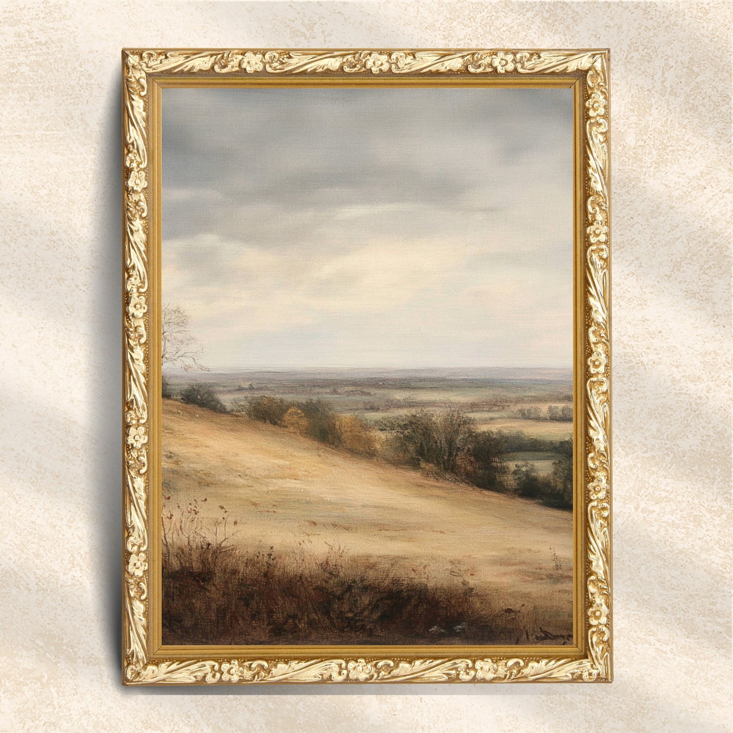 Fall Landscape Wall Art, Autumn Wildflowers Print (Digital Download)