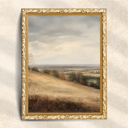 Fall Landscape Wall Art, Autumn Wildflowers Print (Digital Download)